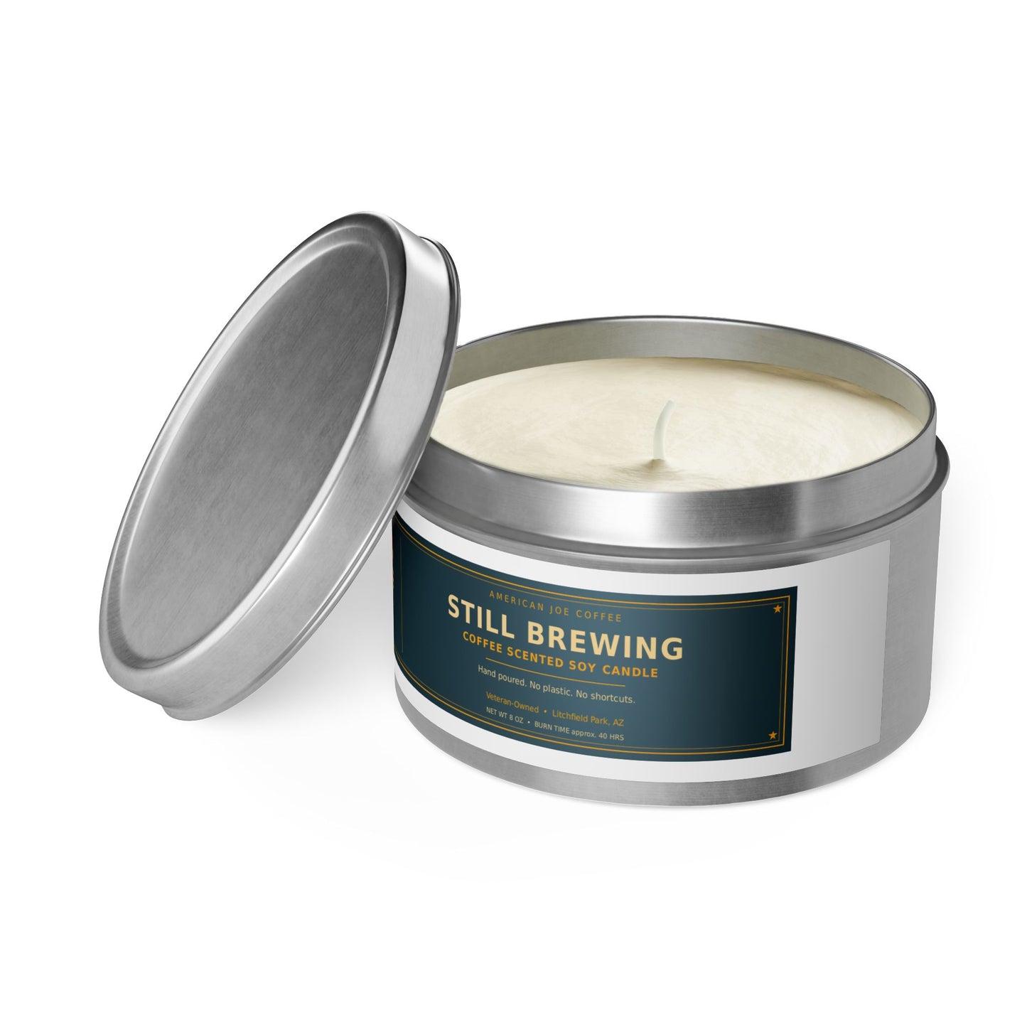 Still Brewing Coffee Scented Tin Candle