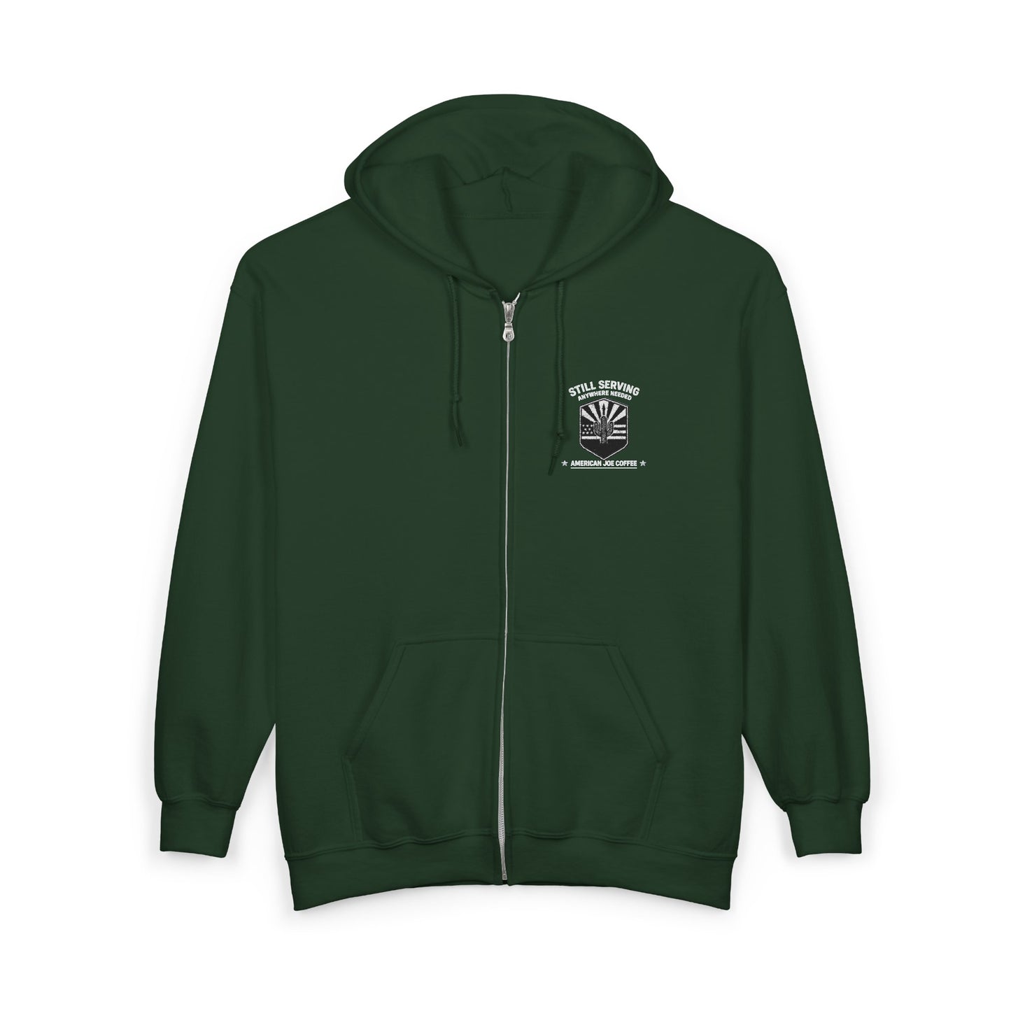 Zip Hoodie — "Weekend Camper" Forest Graphic Full-Zip Hoodie