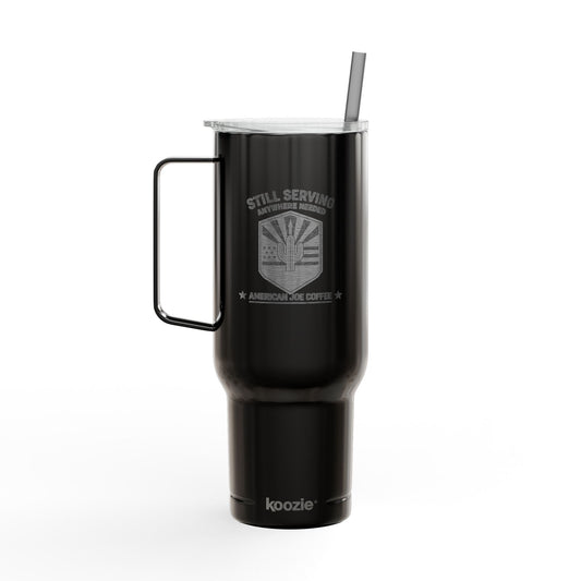 40oz Engraved Insulated Tumbler with Lid & Handle — Travel Mug for Commuters