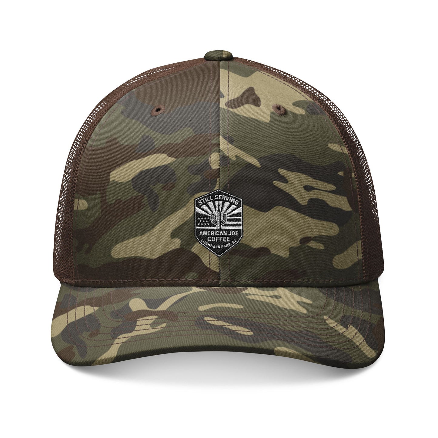 Embroidered-Camo Trucker Hat