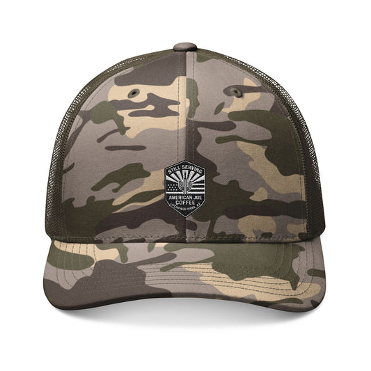Embroidered-Camo Trucker Hat