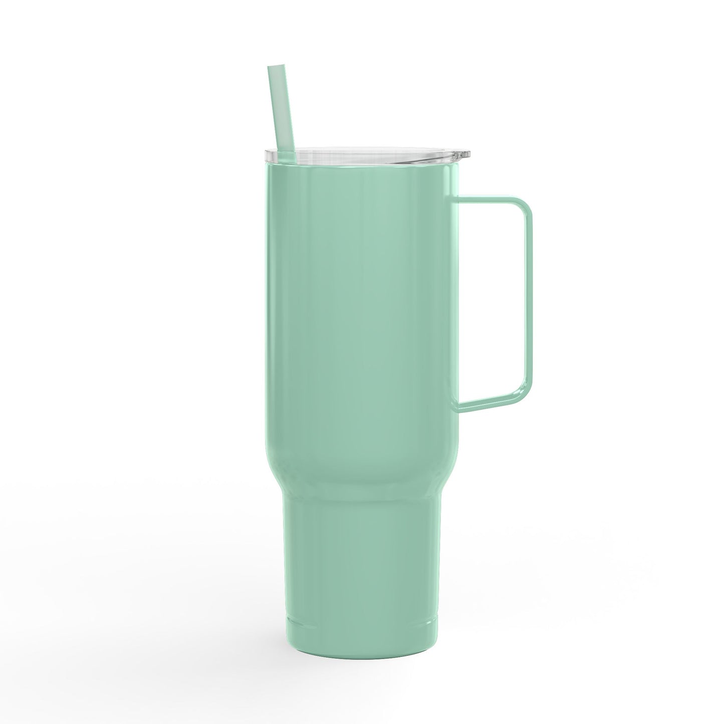 40oz Engraved Insulated Tumbler with Lid & Handle — Travel Mug for Commuters