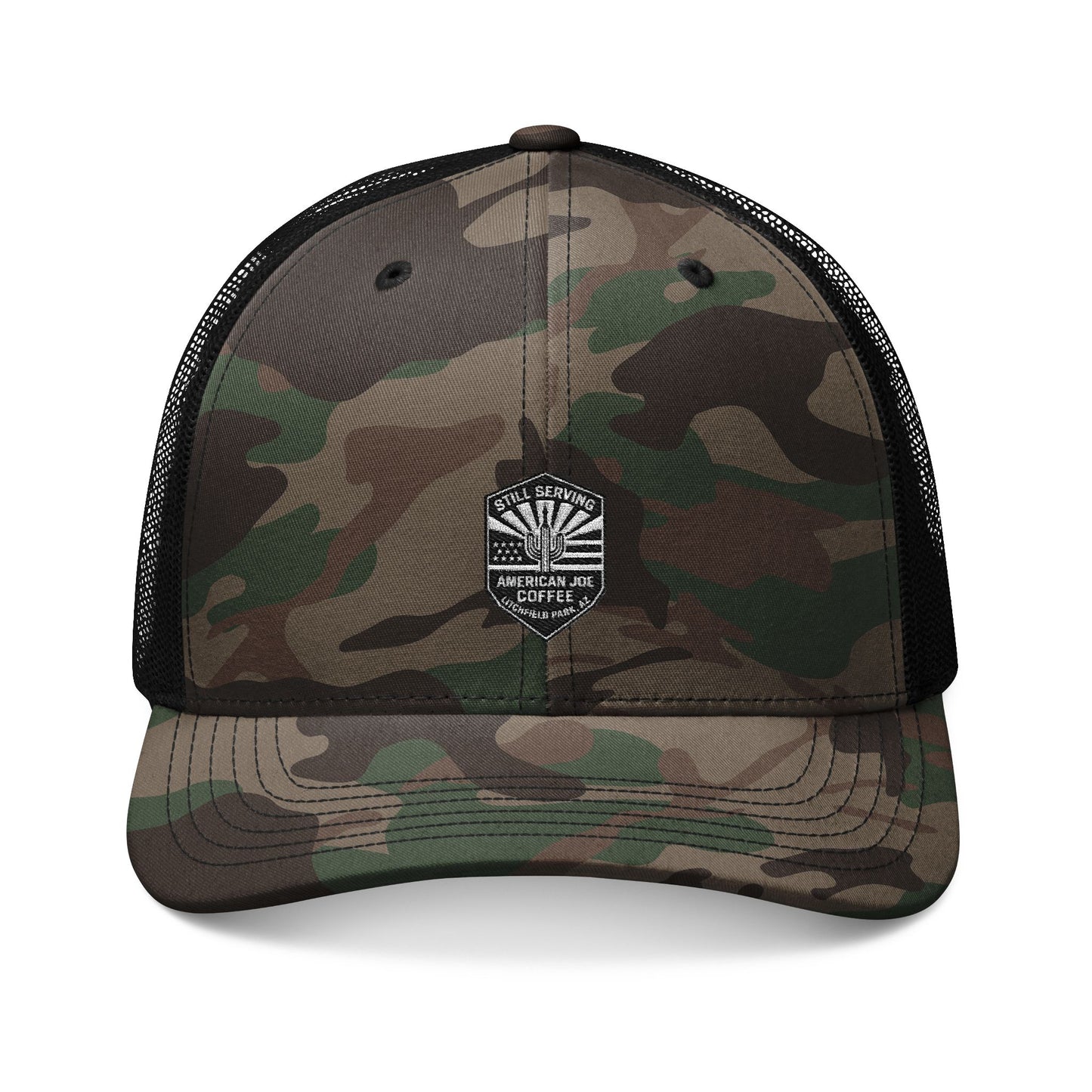 Embroidered-Camo Trucker Hat