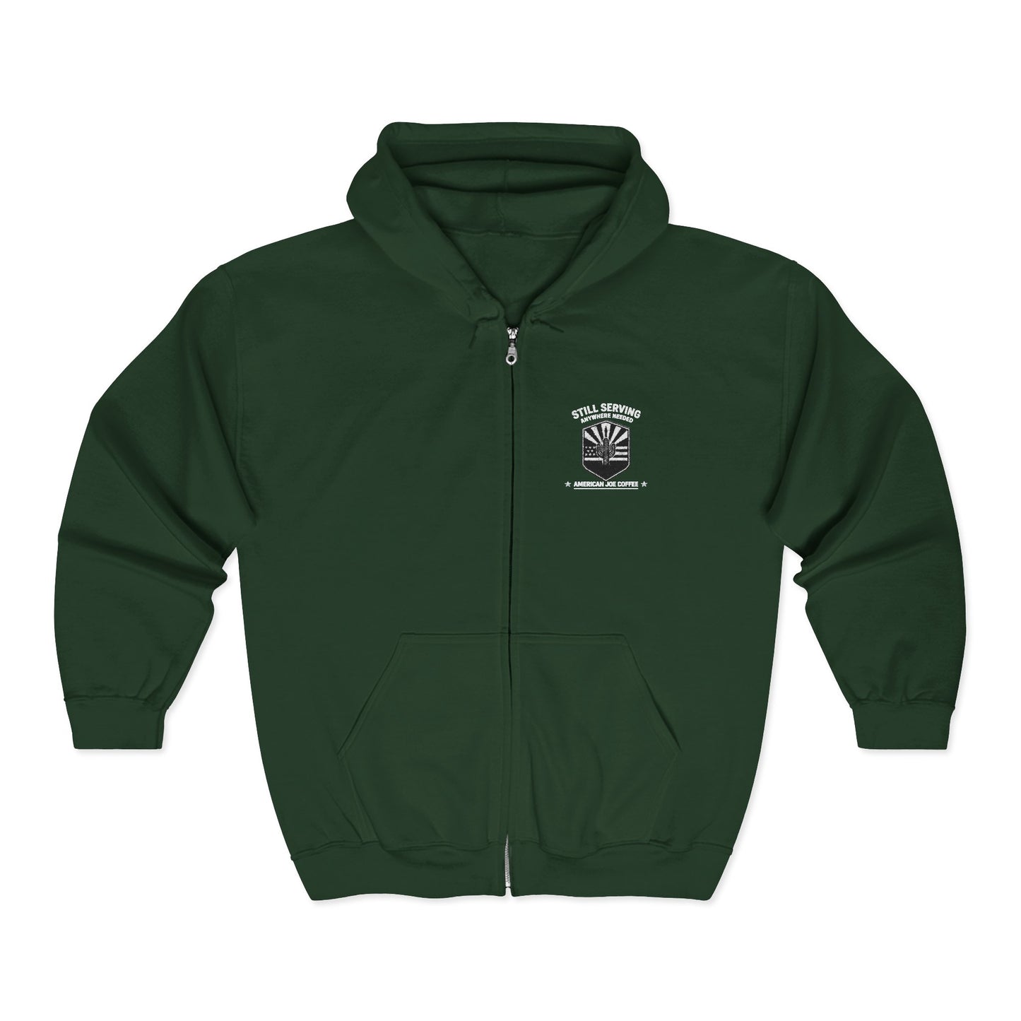 Zip Hoodie — "Weekend Camper" Forest Graphic Full-Zip Hoodie