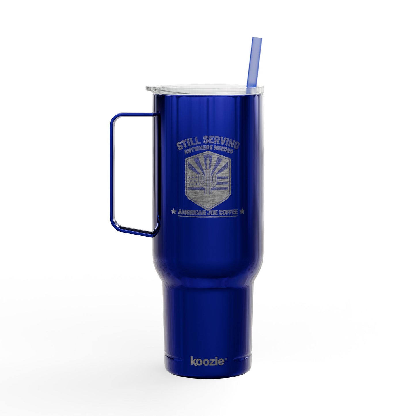 40oz Engraved Insulated Tumbler with Lid & Handle — Travel Mug for Commuters