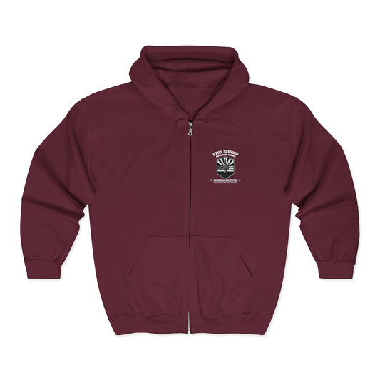 Zip Hoodie — "Weekend Camper" Forest Graphic Full-Zip Hoodie